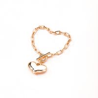 Bracelet En Alliage Exquis Simple En Forme D&#39;amour De Mode Pour Les Femmes main image 6