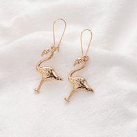 New Simple Alloy Long Red-crowned Crane Earrings Wholesale Nihaojewelry main image 3