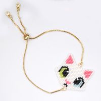 Korean Simple Cartoon Children's Animal Rice Beads Hand-woven Cat Bracelet For Women main image 6