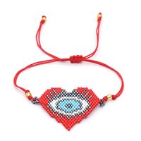 Fashion Beaded Love Eye Rice Beads Hand-woven Bracelet For Women main image 2