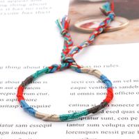 Fashion Handmade Original Linen Cotton Braided Bohemian Color Ethnic Style Elastic Bracelet For Women main image 5