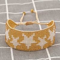 Hot-selling Fashion Rice Beads Hand-woven Five-pointed Star Wide Bracelet For Women main image 4
