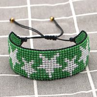 Hot-selling Fashion Rice Beads Hand-woven Five-pointed Star Wide Bracelet For Women main image 5