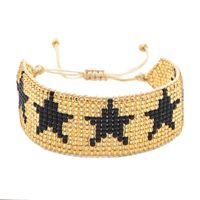 Hot-selling Fashion Rice Beads Hand-woven Five-pointed Star Wide Bracelet For Women main image 6