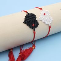 Hot-saling Rice Beads Hand-woven Love Tassel Ethnic Style Bracelet For Women main image 4