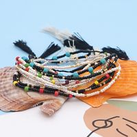 Fashion Wild Rice Beads Hand-woven Multi-layer Beaded Tassel Bracelet main image 4