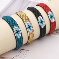 Hot-saling Models Rice Beads Hand-woven Devil Eyes Ethnic Style Bracelet For Women main image 1