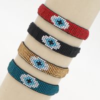 Hot-saling Models Rice Beads Hand-woven Devil Eyes Ethnic Style Bracelet For Women main image 2