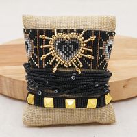 Autumn New Rice Bead Woven Love-shaped Fashion Multi-layer Beaded Bracelet main image 4