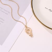New Light Bulb Shape Ladies Wild Alloy Clavicle Chain Pendant Necklace Jewelry main image 4
