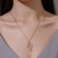 New Light Bulb Shape Ladies Wild Alloy Clavicle Chain Pendant Necklace Jewelry main image 6