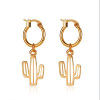 New Creative Plant Hollow Cactus Earrings Wholesale Nihaojewelry main image 2