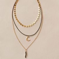 Mode Türkis Feder Liebe Mond Legierung Fünf-sterne-quadrat Perle Anhänger Halskette Für Frauen sku image 4
