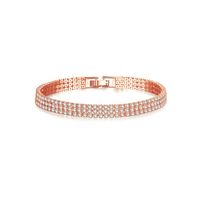 New  Simple Three-row Diamond Bracelet sku image 3