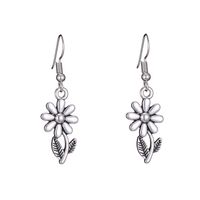 New Retro Alloy Footprint Ballet Bone Flower Earrings Wholesale sku image 1