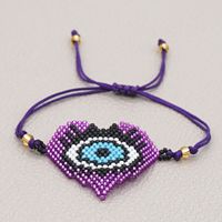 Pulsera Tejida A Mano Con Cuentas De Arroz De Ojo De Amor Con Cuentas De Moda Para Mujer sku image 3