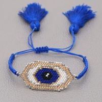 Fashion Ethnic Style Antique Rice Beads Hand-woven Demon Eye Bracelet For Women sku image 7