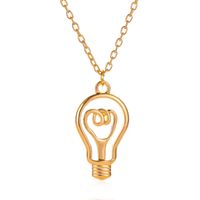 New Light Bulb Shape Ladies Wild Alloy Clavicle Chain Pendant Necklace Jewelry sku image 1