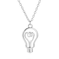New Light Bulb Shape Ladies Wild Alloy Clavicle Chain Pendant Necklace Jewelry sku image 2
