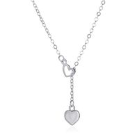 New Simple Love-shaped Wild Long Heart Alloy Pendant Necklace Clavicle Chain For Women sku image 2