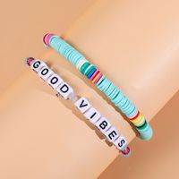 New Ethnic Alphabet Crystal Bead Hot-selling Handmade Color Beaded Bracelet sku image 1