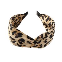 Korean New Tie-dye Gradient Color Leopard Print Wide Side Cross All-match Headband Hair Accessories main image 6