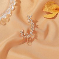 Nouveau Cristal Incrusté Mode Exagérée Boucles D&#39;oreilles Simples Plein Diamant Clip D&#39;oreille En Gros Nihaojewelry main image 6
