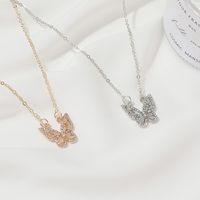 New Fashion Micro-inlaid Zircon Hollow Butterfly Wild Clavicle Chain Necklace For Women main image 3