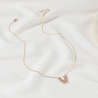 New Fashion Micro-inlaid Zircon Hollow Butterfly Wild Clavicle Chain Necklace For Women main image 5