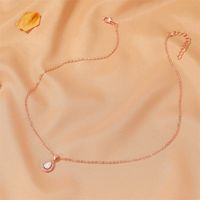 New Fashion Simple Drop Crystal Opal Pendant Necklace Clavicle Chain For Women main image 5