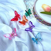 Pure Color Butterfly Girl Hair Trim  With Teeth Bangs Clip Wholesale main image 4
