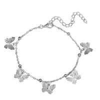 Fashion New Beach Hollow Butterfly Alloy Pendant Handmade Anklet main image 4