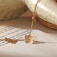 Fashion New Beach Hollow Butterfly Alloy Pendant Handmade Anklet main image 5