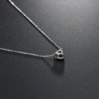 Fashion Inlaid Geometric 925 Silver Clavicle Chain Silver Necklace For Women Wholesale main image 3