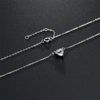 Fashion Inlaid Geometric 925 Silver Clavicle Chain Silver Necklace For Women Wholesale main image 4