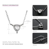 Fashion Inlaid Geometric 925 Silver Clavicle Chain Silver Necklace For Women Wholesale main image 5