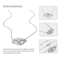 New Ladies Eyes Clavicle Chain 925 Silver Inlaid Devil's Eye Silver Necklace main image 4