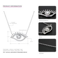 New Ladies Eyes Clavicle Chain 925 Silver Inlaid Devil's Eye Silver Necklace main image 5