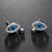 Fashion Devil's Eye Zircon 925 Silver Earrings For Women Wholesale main image 3