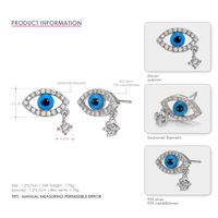 Fashion Devil's Eye Zircon 925 Silver Earrings For Women Wholesale main image 5