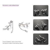 Pendientes De Circonita Con Micro Incrustaciones De Plata 925 De Nueva Tendencia De Moda Para Mujer main image 4