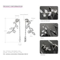 New Trend Fashion Leaf 925 Silver Micro-inlaid Zircon Earrings For Women main image 5