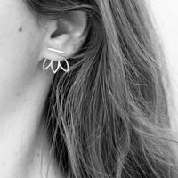 Fashion Accessories Simple Stainless Steel Flower Hollow 316l Earrings main image 2
