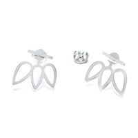 Fashion Accessories Simple Stainless Steel Flower Hollow 316l Earrings main image 5