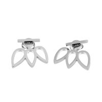 Fashion Accessories Simple Stainless Steel Flower Hollow 316l Earrings main image 6