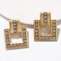 Geometric Diamond-encrusted Alloy Trendy Girl Exaggerated Fashion Earrings Wholesale Nihaojewelry main image 3