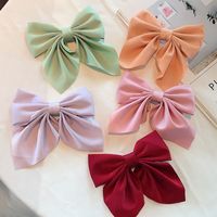 Korean Hairpin Headdress Solid Color Bow Duckbill Clip Hairpin Wholesale main image 1
