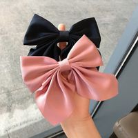 Korean Hairpin Headdress Solid Color Bow Duckbill Clip Hairpin Wholesale main image 3