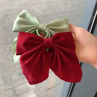 Korean Hairpin Headdress Solid Color Bow Duckbill Clip Hairpin Wholesale main image 4