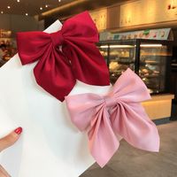 Korean Hairpin Headdress Solid Color Bow Duckbill Clip Hairpin Wholesale main image 5